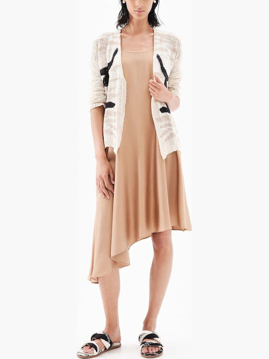 Summer Midi Dress for Wedding and Christening Brown