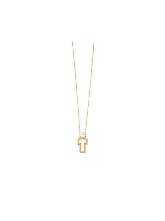 George Art Jewels Gold Cross 14K with Chain