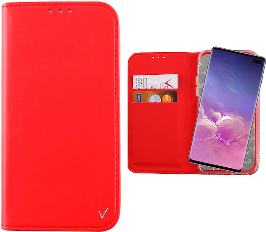 Volte-Tel Pocket Magnet Book Synthetic Leather Red (Galaxy S10+)