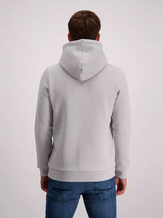 Cars Jeans Men's Sweatshirt with Hood and Pockets White