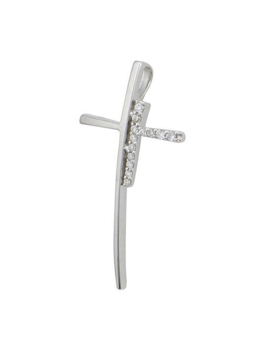 Savvidis Weißgold Kreuz 18K mit Kette