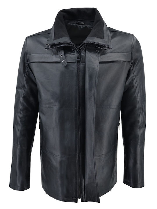 Δερμάτινα 100 Men's Leather Jacket Black