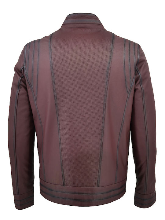 Leather Jacket Biker Brown