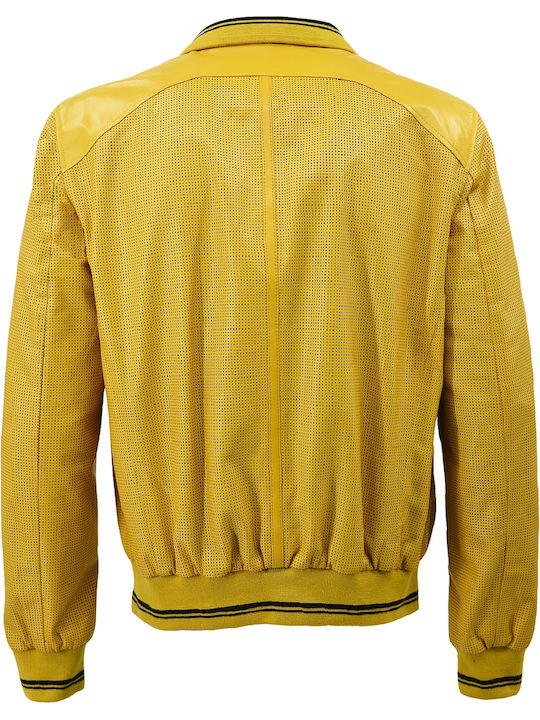 Dermatina 100 Leather Jacket Yellow