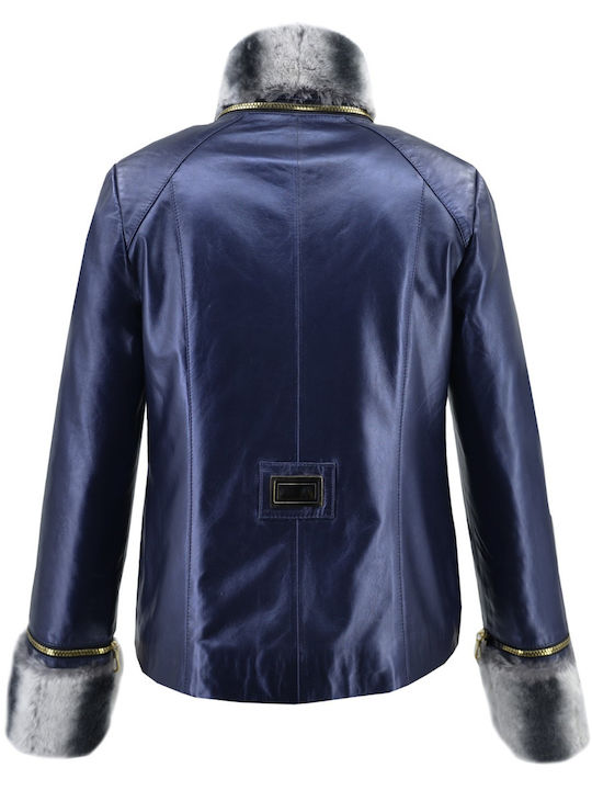 Dermatina 100 Женски Leather Сако Blue