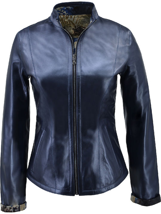 Damen Bikerjacke Marineblau