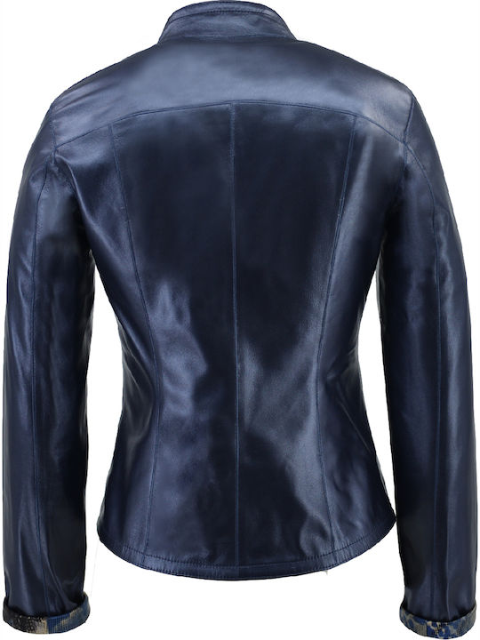 Damen Bikerjacke Marineblau