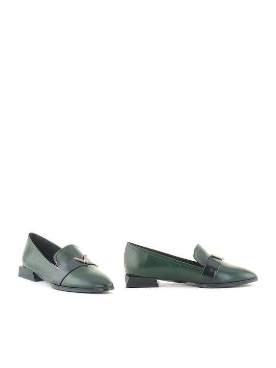 Mocasini dama în culoarea Verde