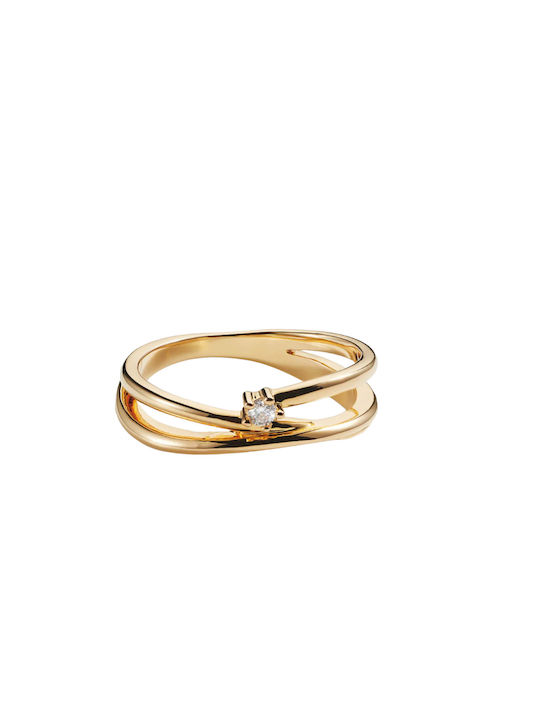 Aleyolé Women's Ring with Zircon Gold Plated