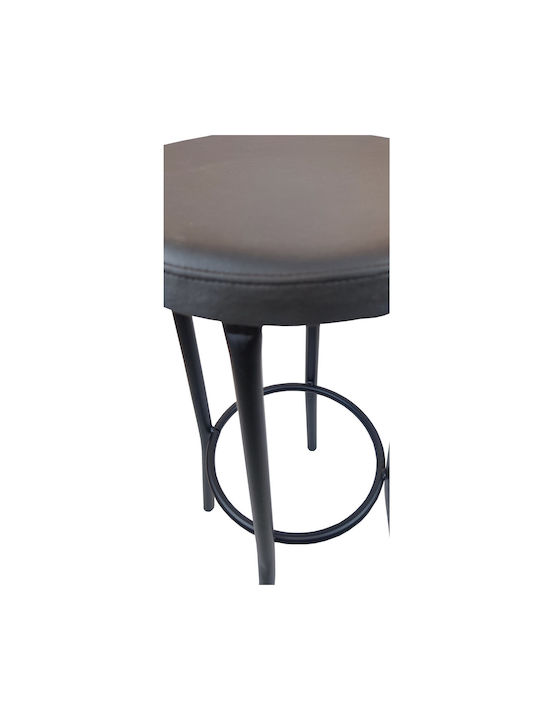 Stool Bar Metallic Black 33x30x65cm