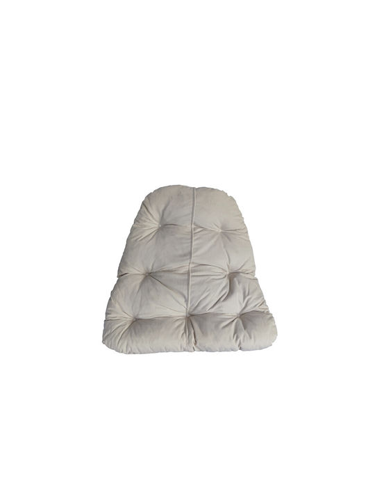 Rattan Swing Nest with Stand White L116xW116xH198cm
