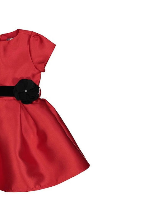 Birba Trybeyond Mädchen Kleid Satin Kurzärmelig Rot