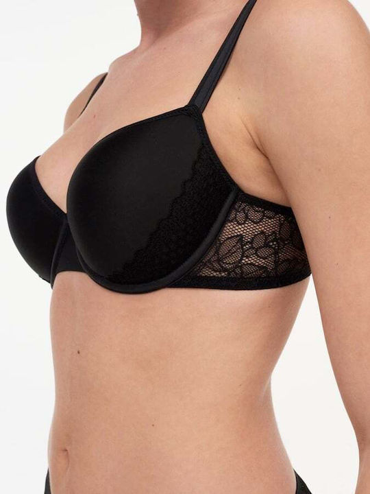 Passionata Balconette Balconette Bra with Light Padding Underwire Black