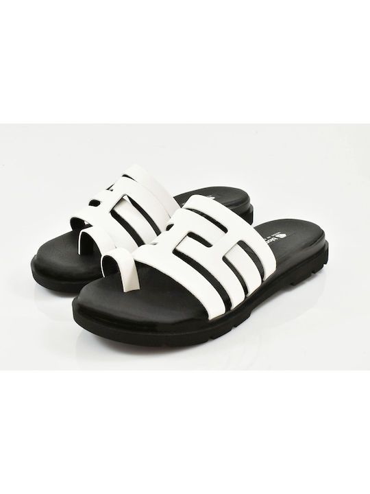 Blondie Women's Flat Sandals in White Color