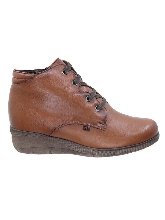 Pepe Menargues Women's Leather Boots Tabac Brown