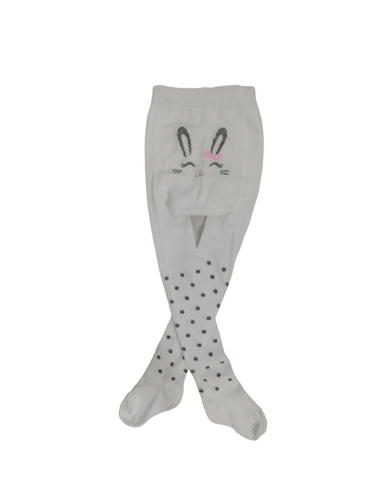 Fatsoules Kinderstrumpfhose Polka Dot Weiß