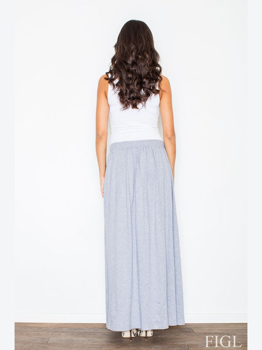 Figl Pleated Midi Skirt in Gray color