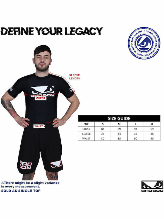Bad Boy Short Sleeve Shirt BBF00005 for Jiu-Jitsu Black