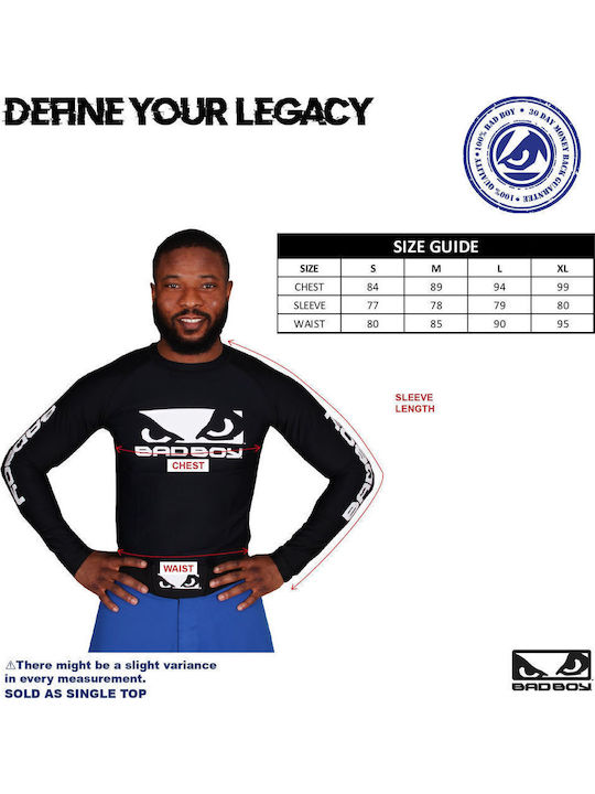 Bad Boy Long Sleeve Shirt BBF00007 for Jiu-Jitsu Black