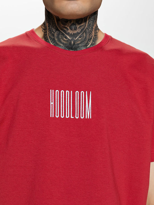 HoodLoom Herren T-Shirt Kurzarm Rot