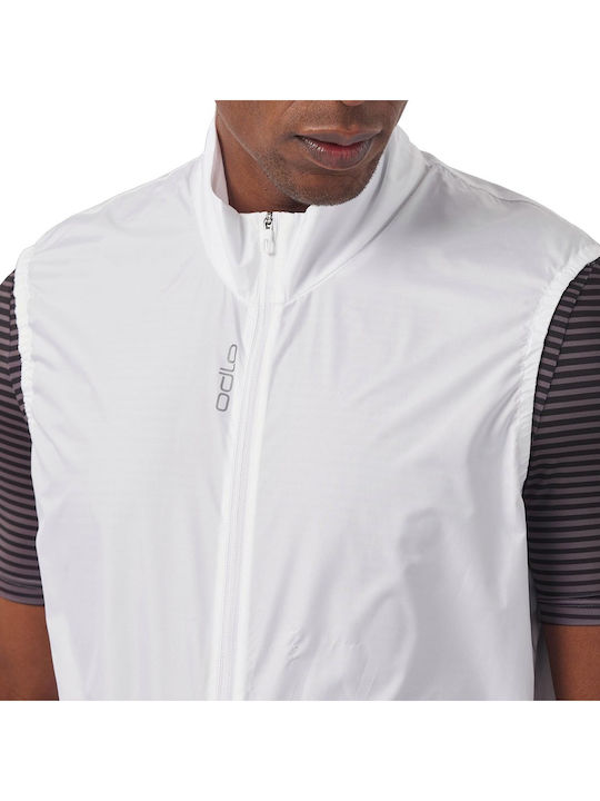 Essential Sleeveless Windproof White Jacket