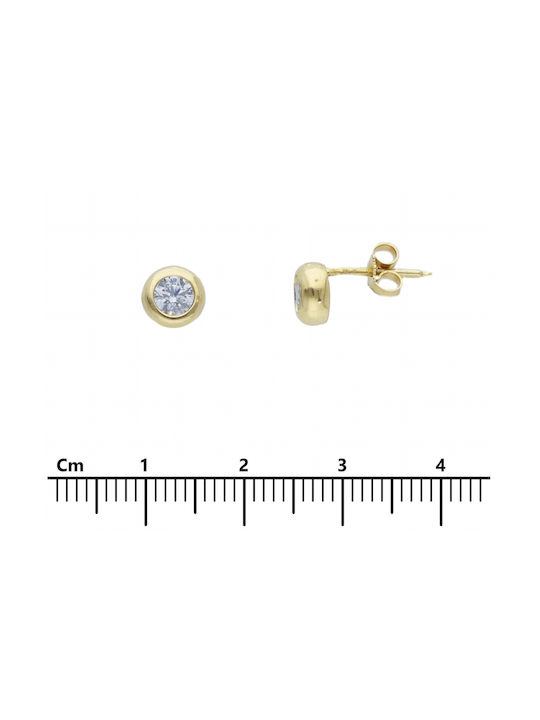 Mentzos Earrings made of Gold 14K with Stones