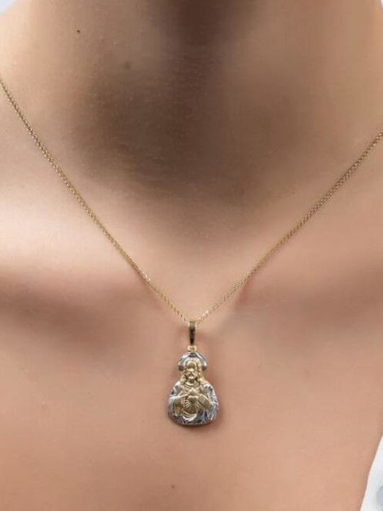 Eforo Pendant Kids Talisman with Jesus Christ made of Gold 14K PA11400178