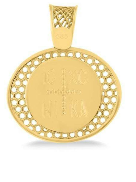 Eforo Μενταγιόν με την Παναγία Χρυσό 14K Eforo Μενταγιόν με την Παναγία Χρυσό 14K