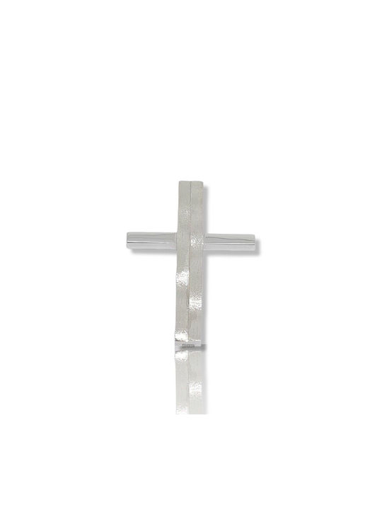 Mentzos Weißgold Kreuz 14K