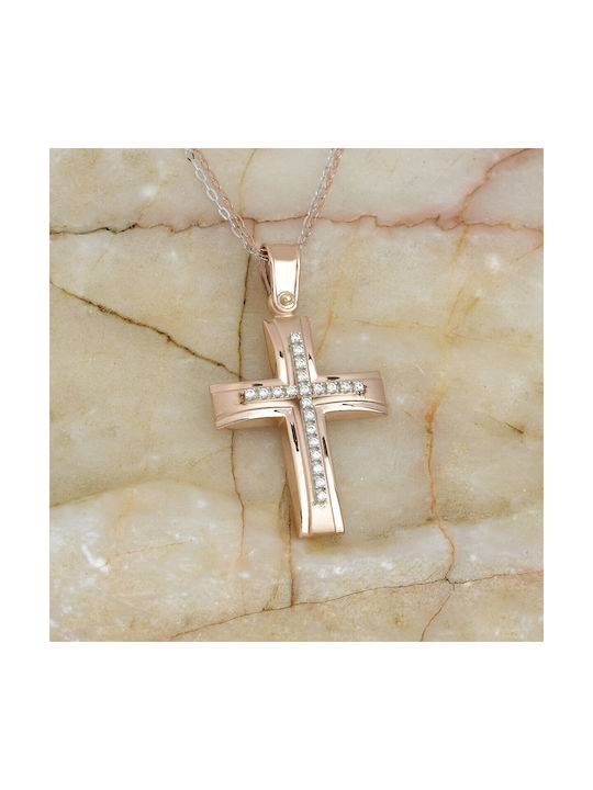 Ioannou24 Women's Gold Cross 14K with Chain