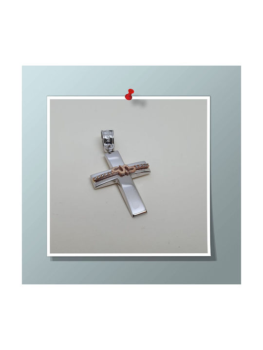 Mentzos White Gold Cross 14K