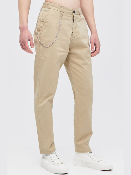 Aristoteli Bitsiani Men's Trousers Chino in Loose Fit Beige