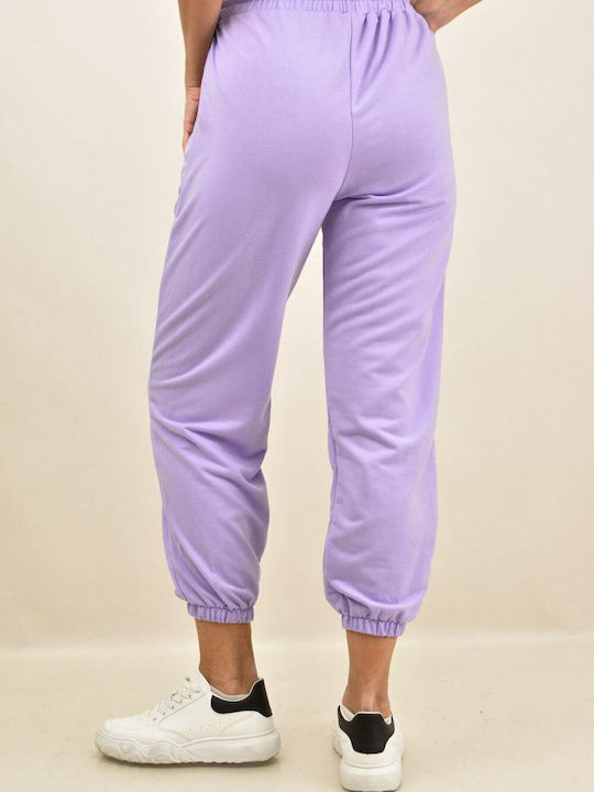 Potre Pantaloni de trening pentru femei cu cauciuc Violet