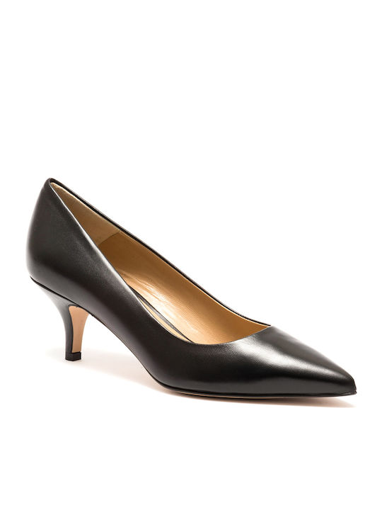 Philippe Lang Leather Pointed Toe Black Heels