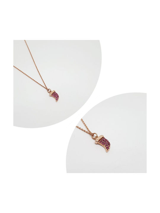 Mentzos Necklace from Pink Gold Plated Silver