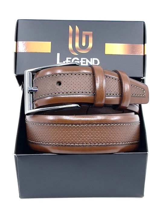 Legend Accessories Men's Leather Belt Tabac Brown