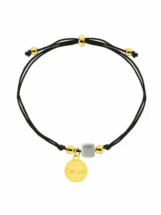 Amor Amor Bracelet Macrame made of Cord Gold Plated