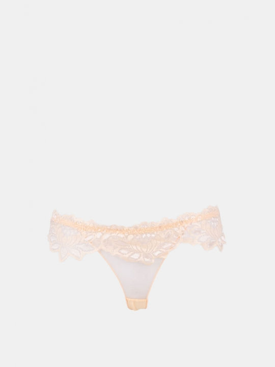Damen Zeichenfolge mit Spitze Rosa