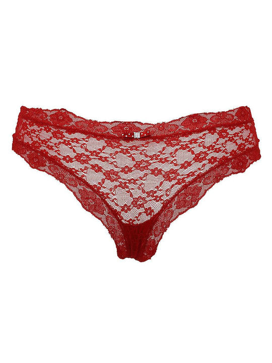 G Secret Women's Boxer with Lace Red