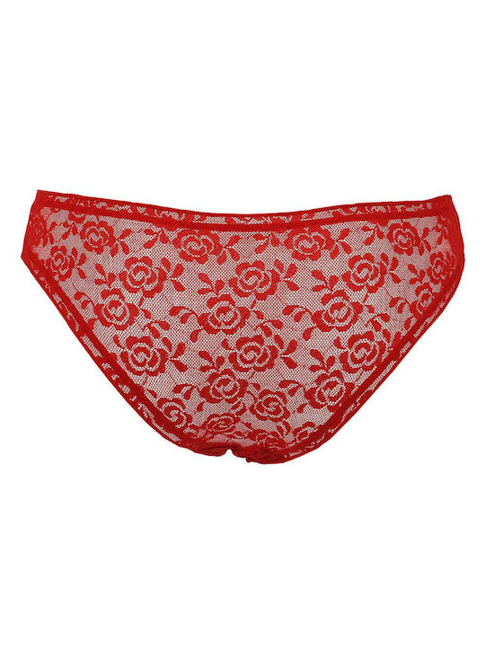 G Secret Women's String with Lace Red