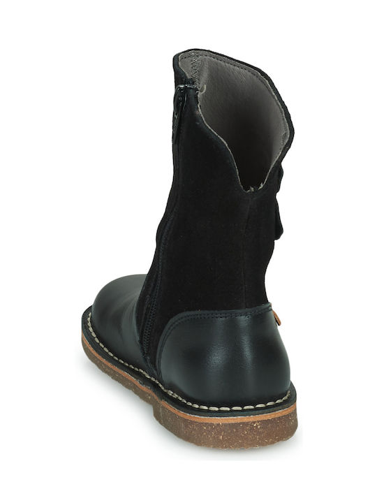 Kinderstiefel mit Reißverschluss Schwarze