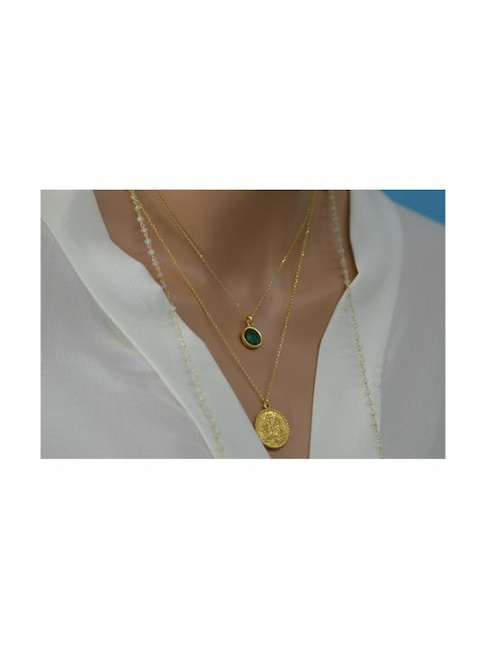 Paraxenies Halskette aus Vergoldet Silber mit Zirkonia