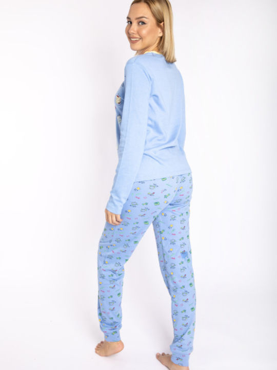 Muydemi Winter Women's Pyjama Set Light Blue