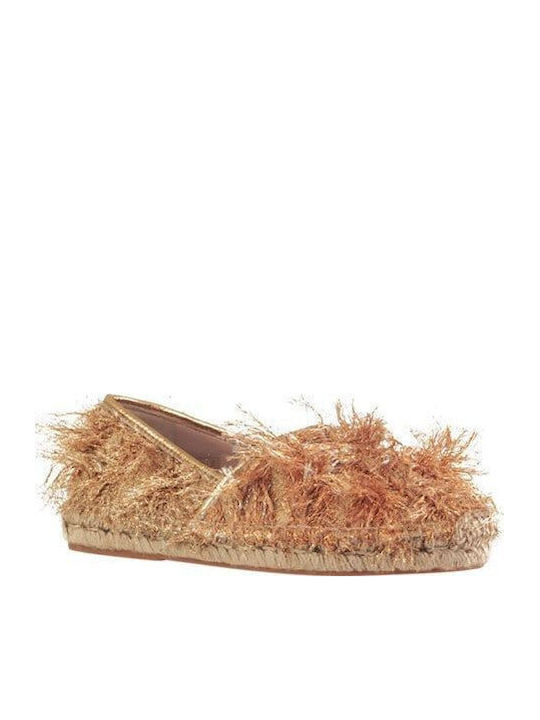Women's Fabric Espadrilles Gold