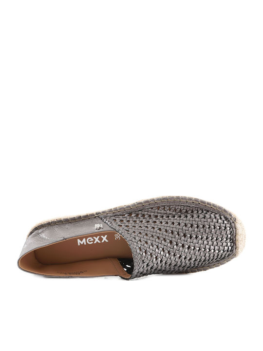 Women's Knitted Espadrilles Silver