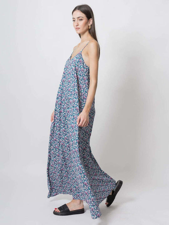 Rochie Maxi de Vară pentru Femei Navy Albastru Marin