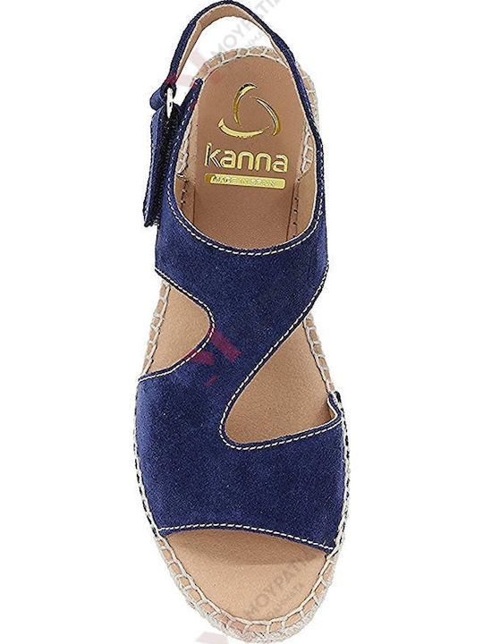 Women's Flat Sandals in Blue Color