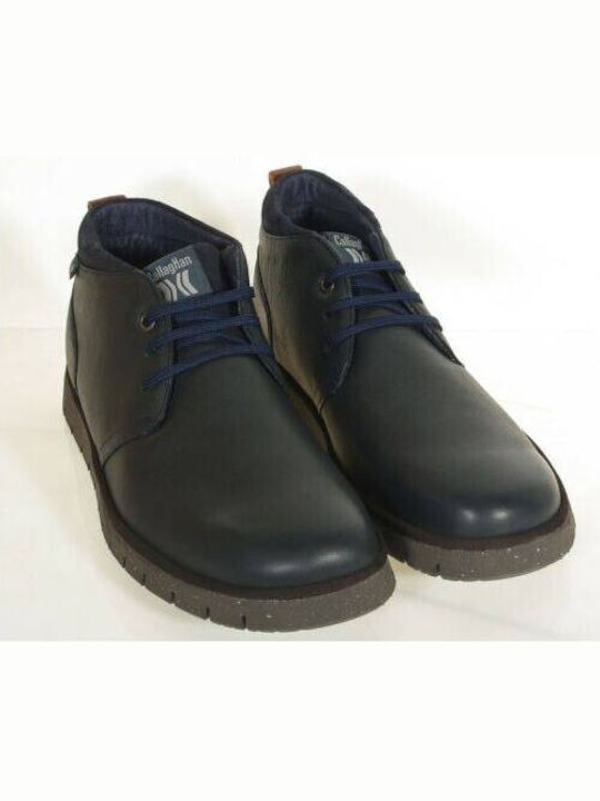 Callaghan Men's Leather Boots Navy Blue