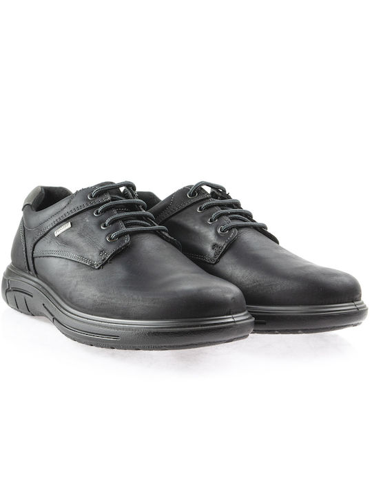 Imac Men's Leather Casual Shoes Black