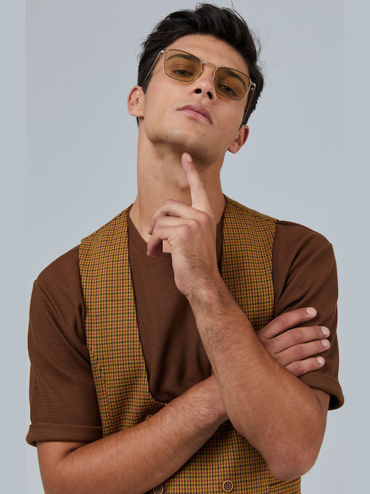 Men's Vest Slim Fit Brown